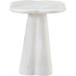 Meridian Furniture Nola White Concrete Indoor/Outdoor End Table