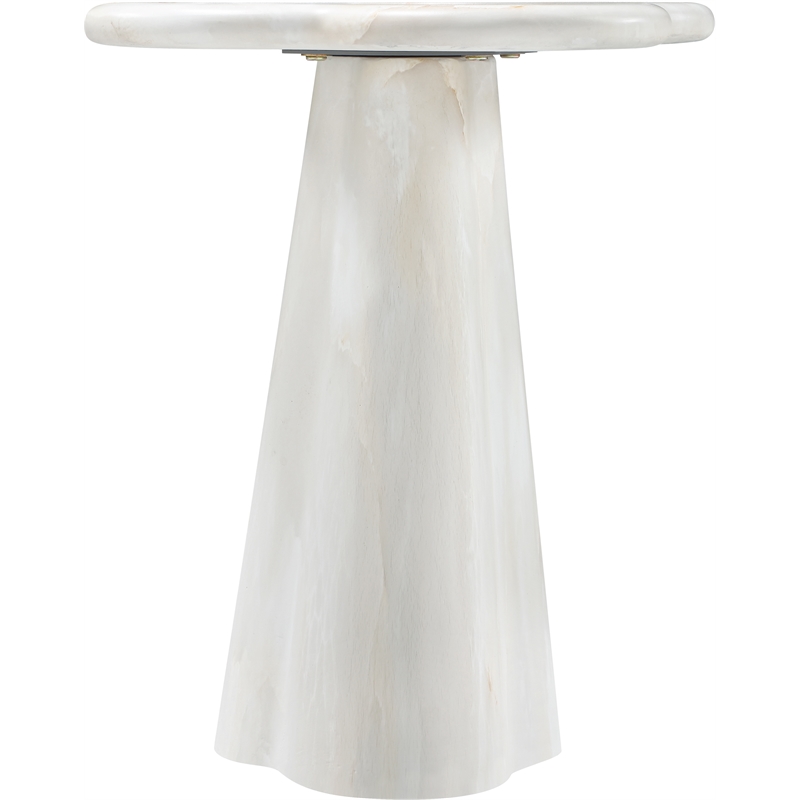 Meridian Furniture Nola White Concrete Indoor/Outdoor End Table
