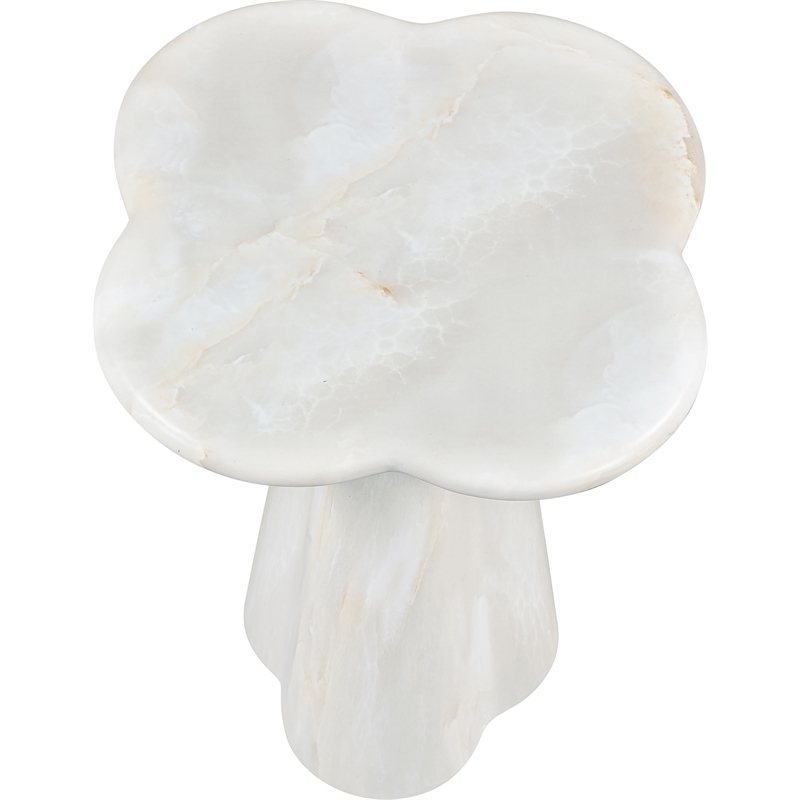 Meridian Furniture Nola White Concrete Indoor/Outdoor End Table