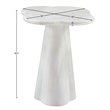 Meridian Furniture Nola White Concrete Indoor/Outdoor End Table