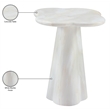 Meridian Furniture Nola White Concrete Indoor/Outdoor End Table