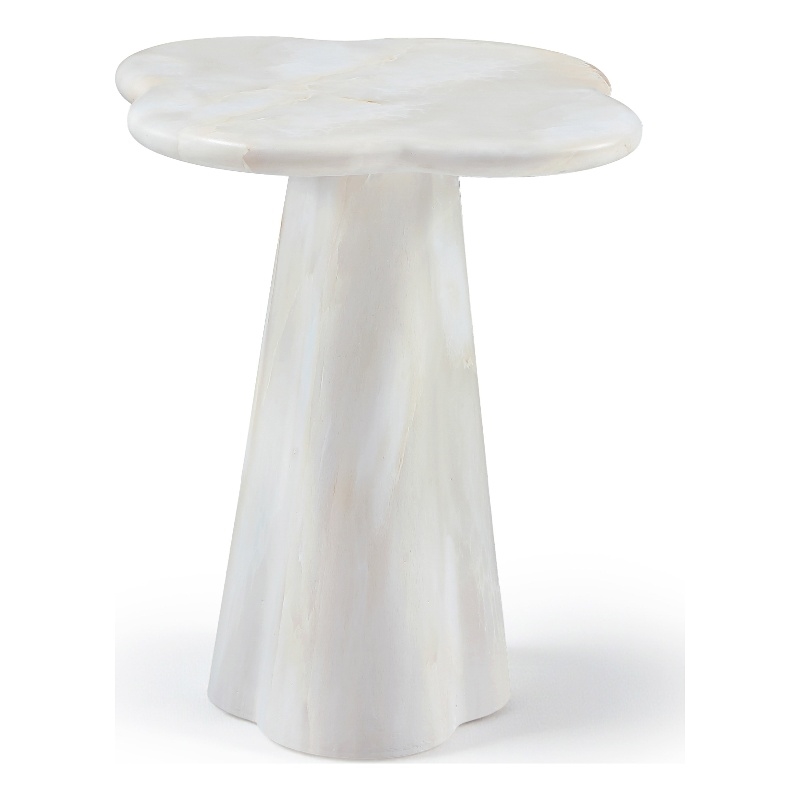Meridian Furniture Nola White Concrete Indoor/Outdoor End Table
