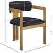 Meridian Furniture Aurum Black Vegan Leather Dining Chair (Set of 2)
