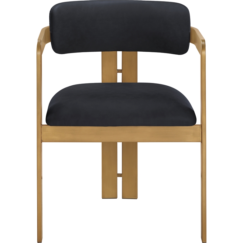 Meridian Furniture Aurum Black Vegan Leather Dining Chair (Set of 2)