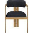 Meridian Furniture Aurum Black Vegan Leather Dining Chair (Set of 2)