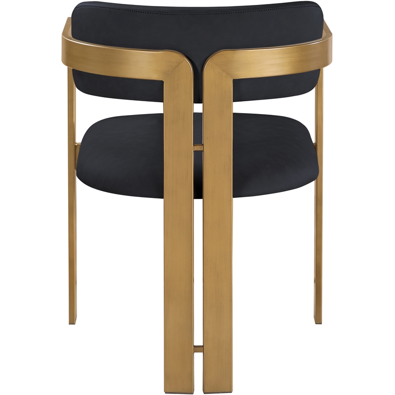 Meridian Furniture Aurum Black Vegan Leather Dining Chair (Set of 2)