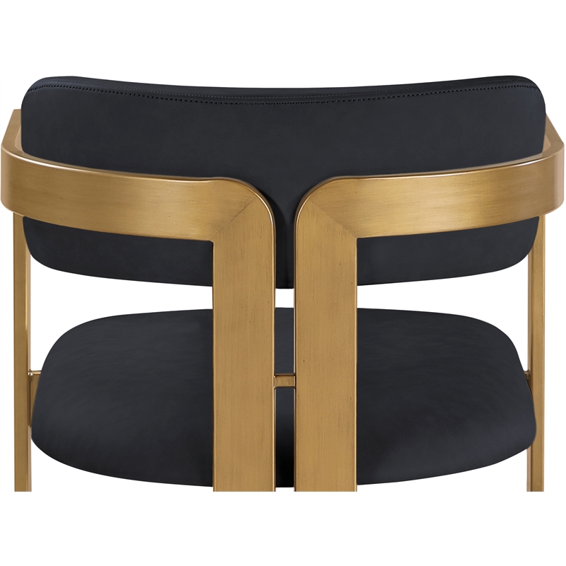 Meridian Furniture Aurum Black Vegan Leather Dining Chair (Set of 2)
