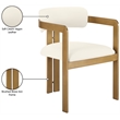 Meridian Furniture Aurum Cream Vegan Leather Dining Chair (Set of 2)