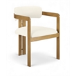 Meridian Furniture Aurum Cream Vegan Leather Dining Chair (Set of 2)