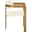 Meridian Furniture Aurum Cream Vegan Leather Dining Chair (Set of 2)