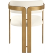Meridian Furniture Aurum Cream Vegan Leather Dining Chair (Set of 2)