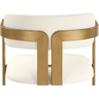 Meridian Furniture Aurum Cream Vegan Leather Dining Chair (Set of 2)
