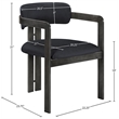 Meridian Furniture Aurum Black Vegan Leather Dining Chair (Set of 2)