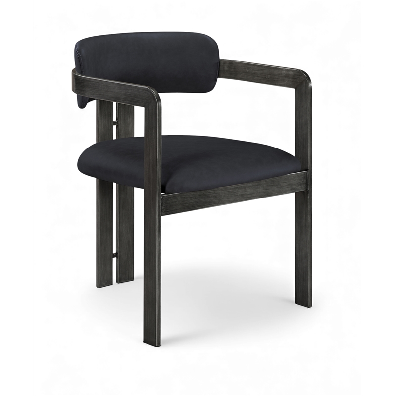 Meridian Furniture Aurum Black Vegan Leather Dining Chair (Set of 2)
