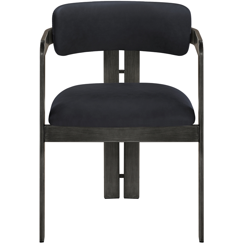 Meridian Furniture Aurum Black Vegan Leather Dining Chair (Set of 2)