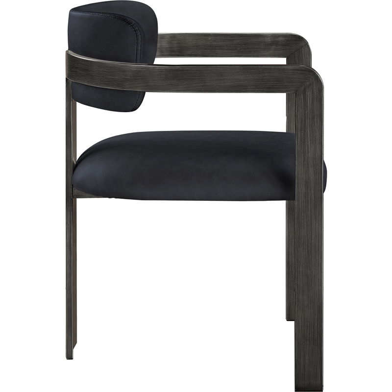 Meridian Furniture Aurum Black Vegan Leather Dining Chair (Set of 2)