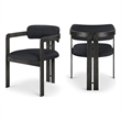 Meridian Furniture Aurum Black Vegan Leather Dining Chair (Set of 2)