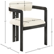 Meridian Furniture Aurum Cream Vegan Leather Dining Chair (Set of 2)