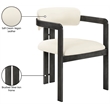 Meridian Furniture Aurum Cream Vegan Leather Dining Chair (Set of 2)