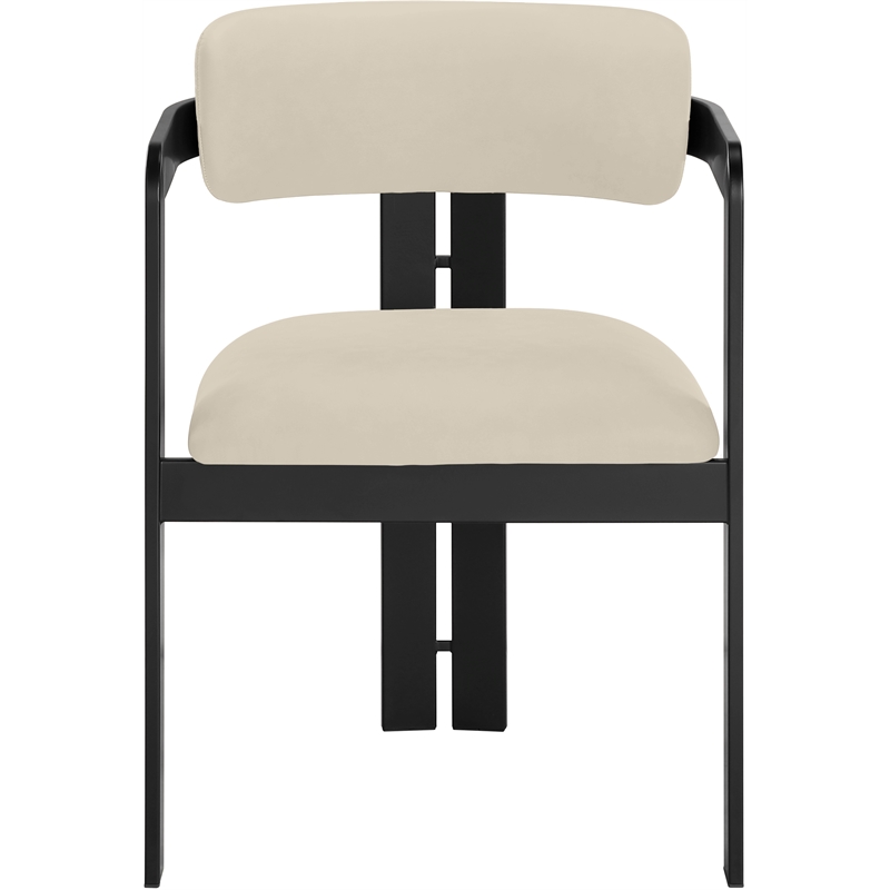 Meridian Furniture Aurum Beige Vegan Leather Dining Chair (Set of 2)