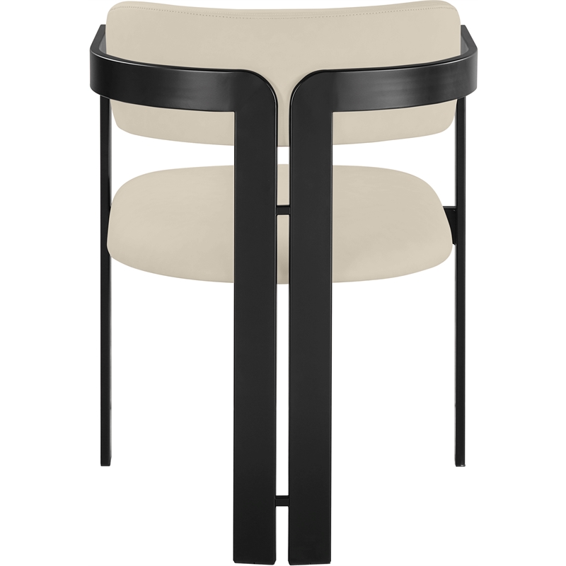 Meridian Furniture Aurum Beige Vegan Leather Dining Chair (Set of 2)