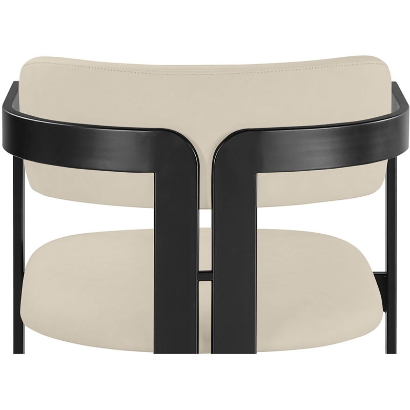 Meridian Furniture Aurum Beige Vegan Leather Dining Chair (Set of 2)