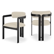 Meridian Furniture Aurum Beige Vegan Leather Dining Chair (Set of 2)