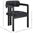 Meridian Furniture Aurum Black Vegan Leather Dining Chair (Set of 2)