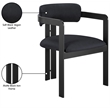 Meridian Furniture Aurum Black Vegan Leather Dining Chair (Set of 2)