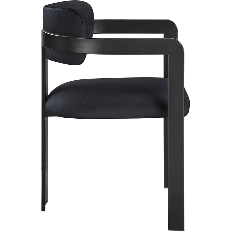 Meridian Furniture Aurum Black Vegan Leather Dining Chair (Set of 2)