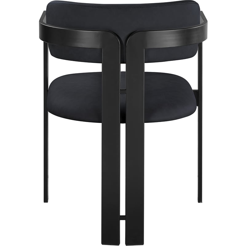 Meridian Furniture Aurum Black Vegan Leather Dining Chair (Set of 2)
