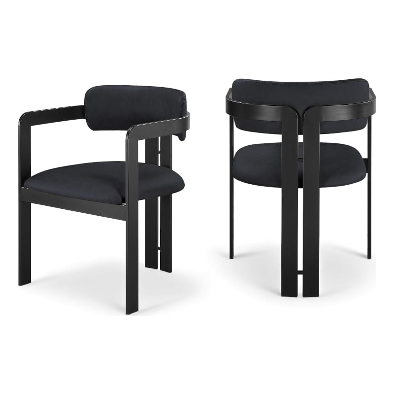 Meridian Furniture Aurum Black Vegan Leather Dining Chair (Set of 2)