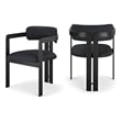 Meridian Furniture Aurum Black Vegan Leather Dining Chair (Set of 2)