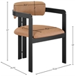 Meridian Furniture Aurum Cognac Vegan Leather Dining Chair (Set of 2)