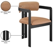 Meridian Furniture Aurum Cognac Vegan Leather Dining Chair (Set of 2)