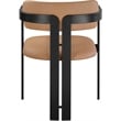 Meridian Furniture Aurum Cognac Vegan Leather Dining Chair (Set of 2)