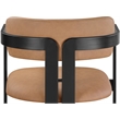 Meridian Furniture Aurum Cognac Vegan Leather Dining Chair (Set of 2)