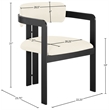 Meridian Furniture Aurum Cream Vegan Leather Dining Chair (Set of 2)