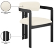 Meridian Furniture Aurum Cream Vegan Leather Dining Chair (Set of 2)