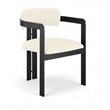 Meridian Furniture Aurum Cream Vegan Leather Dining Chair (Set of 2)