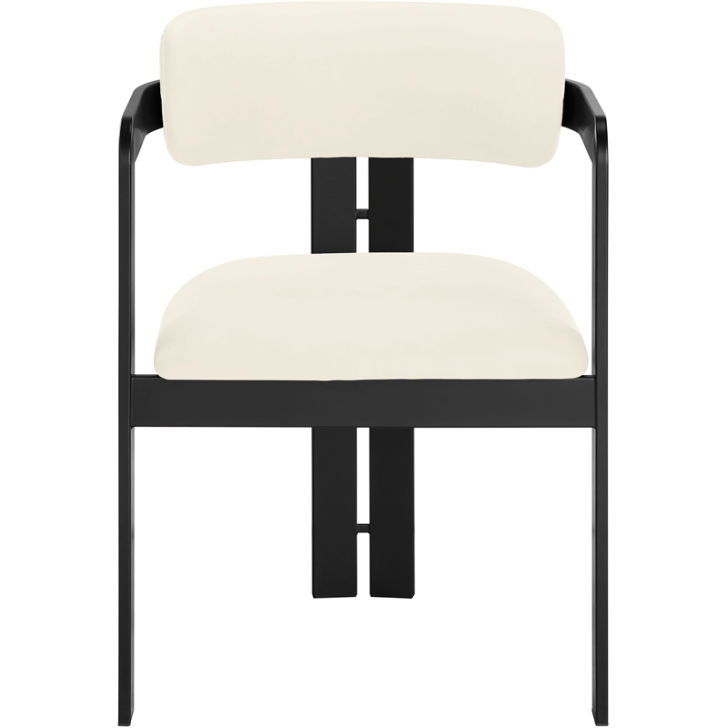 Meridian Furniture Aurum Cream Vegan Leather Dining Chair (Set of 2)
