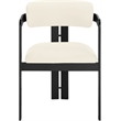Meridian Furniture Aurum Cream Vegan Leather Dining Chair (Set of 2)
