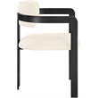 Meridian Furniture Aurum Cream Vegan Leather Dining Chair (Set of 2)