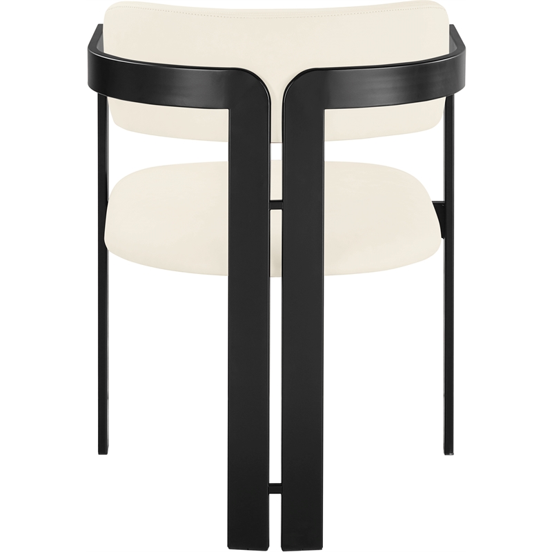 Meridian Furniture Aurum Cream Vegan Leather Dining Chair (Set of 2)