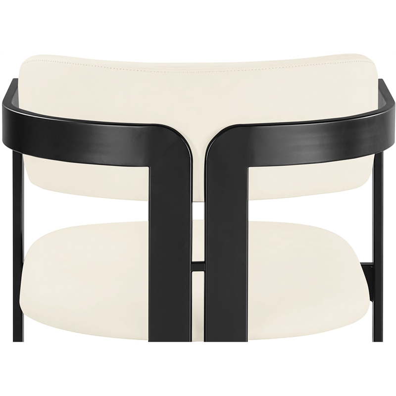 Meridian Furniture Aurum Cream Vegan Leather Dining Chair (Set of 2)