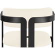 Meridian Furniture Aurum Cream Vegan Leather Dining Chair (Set of 2)