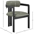 Meridian Furniture Aurum Green Vegan Leather Dining Chair (Set of 2)
