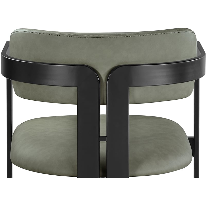 Meridian Furniture Aurum Green Vegan Leather Dining Chair (Set of 2)