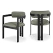 Meridian Furniture Aurum Green Vegan Leather Dining Chair (Set of 2)