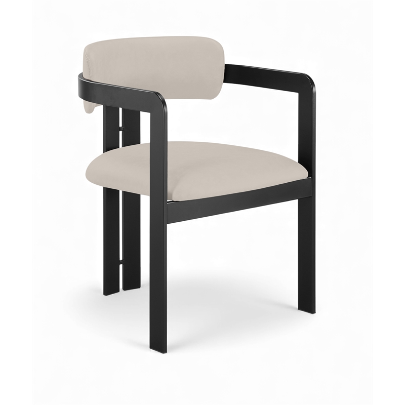 Meridian Furniture Aurum Taupe Vegan Leather Dining Chair (Set of 2)